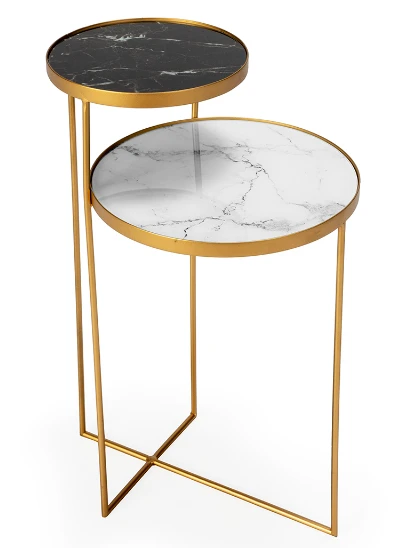 Side Table Metal/Glass