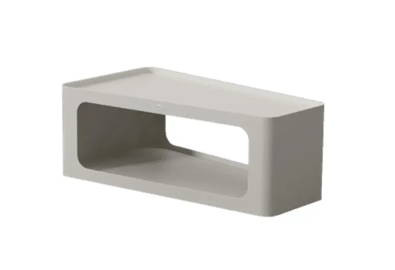 Corinto white aluminium extension table