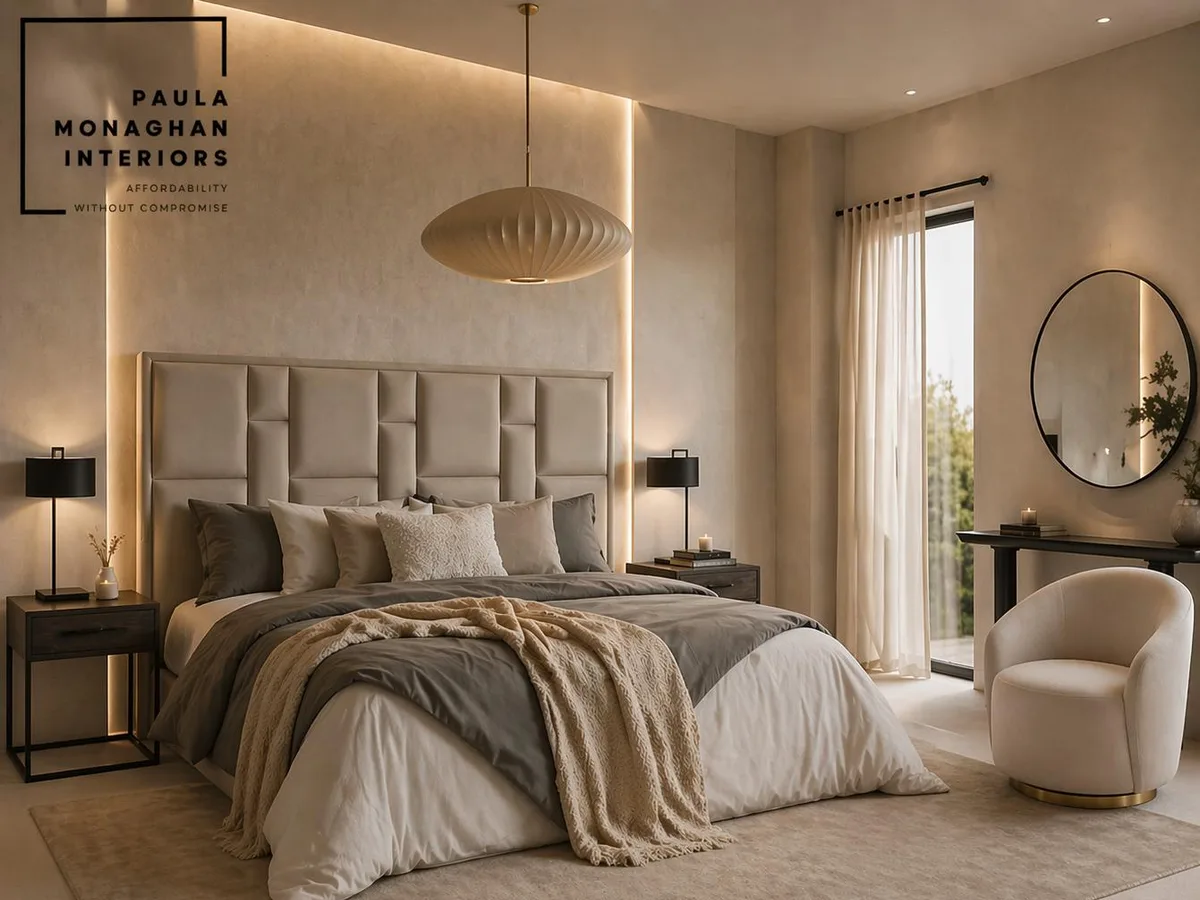 Neutral bedroom interior