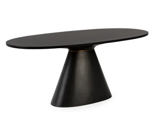 black oval table