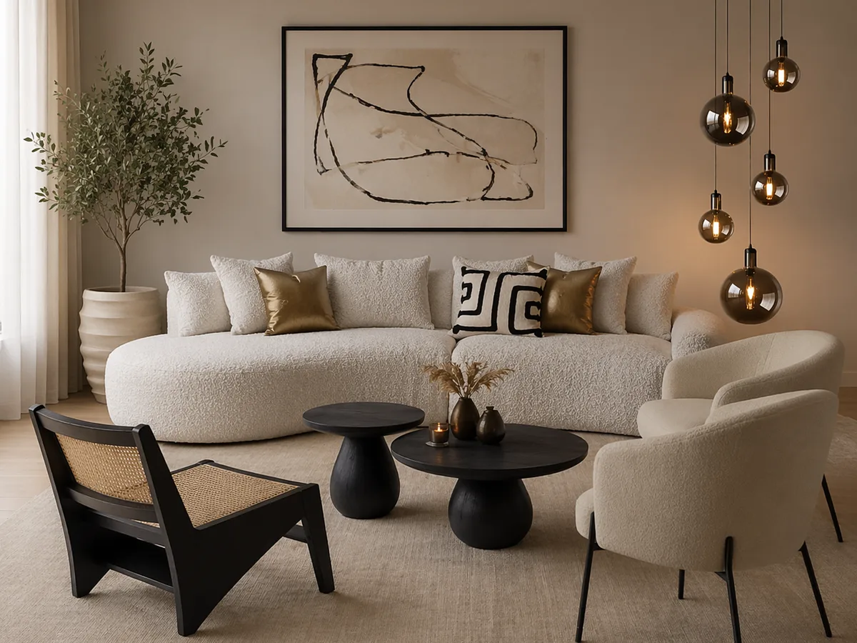 Contemporary neutral living room