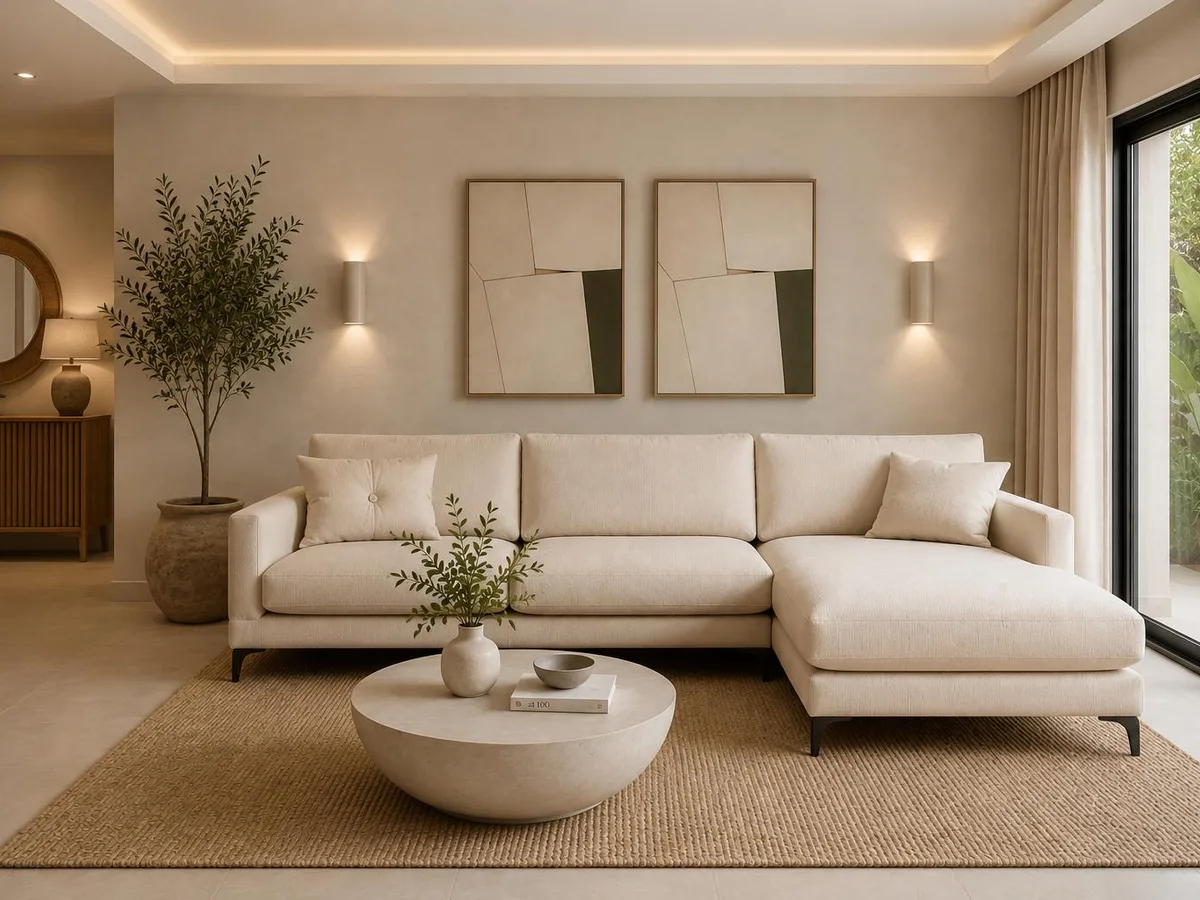 Neutral sectional sofa