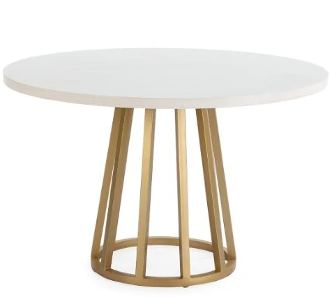 white gold round table